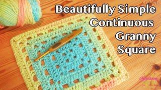 Crochet A Cut Out Granny Square - Continuous Square! Easy crochet motif