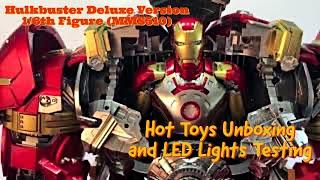 Hulkbuster Deluxe Version 1/6th Figure (MMS510) Hot Toys Unboxing and LED Lights Testing