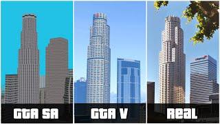 GTA V vs GTA SA vs Real Life Locations
