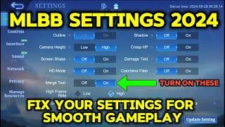 Fix your Settings for Smooth Gameplay - MLBB SETTINGS 2024 #mobilelegends #mlbb #smooth #gameplay