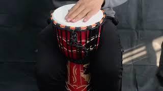 Camwood 8 Inch Wooden African Drum Djembe Bongo Congo Hand Drum Percussion Musical Instrument