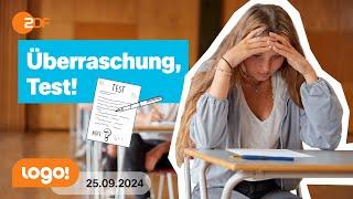 Unangekündigte Tests: Stressig oder sinnvoll? | logo! Nachrichten vom 25.09.2024