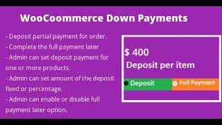 woocommerce deposits and part payments | woocommerce partial payment | advance payment woocommerce