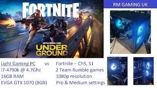 Light Gaming PC (i7-4790k & GTX 1070 8GB) plays Fortnite