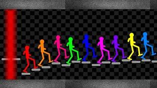 Survival Stickman Race: Run From Laser