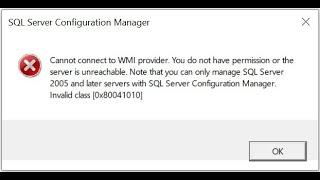 Cannot connect to WMI provider | working 100% (SQL Server Configuration)