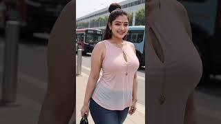 [4K] AI ART Indian LookbookGirl Al Art video - Forest Indian metro station nice pose Indian model