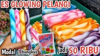 1 BUNGKUS NUTRIJELL JADI 50 RIBU | RESEP ES GLOWING PELANGI CANTIK DAN SEGAR