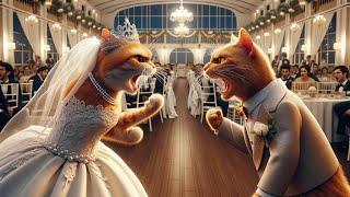 Cats fight at the wedding / Cats Story #cat @LellyStory