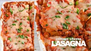 High Protein Lasagna with Cottage Cheese | 336 kcal & meal-prep friendly