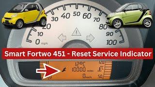 2008 Smart Fortwo 451 - Resetting Service Indicator