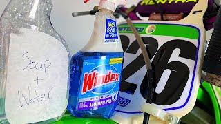 Windex, Soap and Water, Dry? What Works Best to Install Dirt Bike Graphics