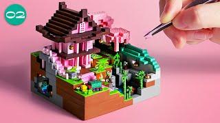 Tutorial 02 | Let's Make Minecraft Cherry Blossom House - ASMR