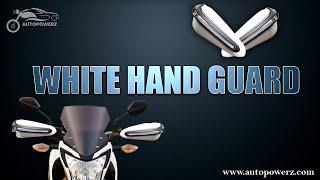 Autopowerz White Bike Hand guards with Amber DRL 7/8” grips- 300*140*110mm for all bikes