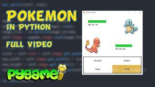 ASMR Programming - Pokemon Battle using PokeAPI and Pygame - Full Video