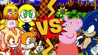 M.U.G.E.N Battles | Tails/Sago/Cream/Toy Chica vs Peppa Pig/Sonic