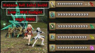 Toram Online - Katana Build - Full 1 Slot Equipment DTE & No stargem build Low up to Mid budget