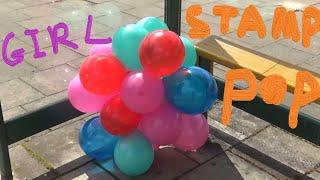 Stamping Balloons in Public Bus Stop Tangobaldy™ Family Friendly Fun video