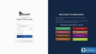 SeekaHost Web Hosting Services Client Area