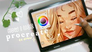 how i use procreate to draw | my digital art process ⁎⁺˳༚