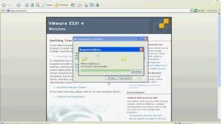 How to connect to the ESXi server website and get the Vsphere client.