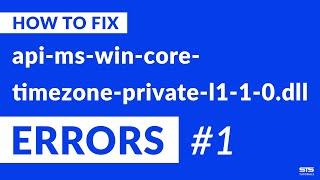 api-ms-win-core-timezone-private-l1-1-0.dll Missing Error on Windows | 2020 | Fix #1