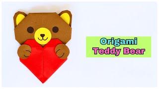 Origami Teddy Bear with Heart