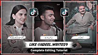 Adeel.writes9 TikTok Video Editing Tutorial | Smooth HD Quality Tutorial Like @Adeel.writes9