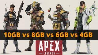 Apex Legends 10GB vs 8GB vs 6GB vs 4GB Ram Test