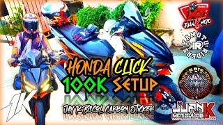 Honda Click 100K Setup | Jayr Biscol Carbon Sticker | Juan K Moto