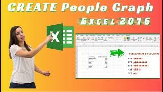 How to create people graph in Excel 2016