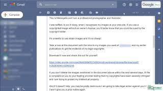 Email Phishing Scam Claiming Copyright Infringement