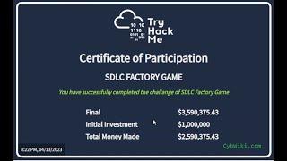 TryHackMe SDLC Factory Game