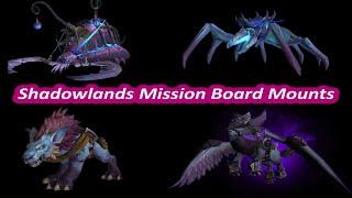 How to get all 4 Mounts on your Shadowlands Mission Board ~ World of Warcraft