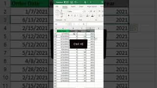 How to Separate dates into month day and year in Excel #exceltip