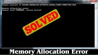 [SOLVED] How to Fix Memory Allocation Error Problem