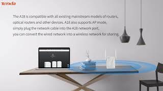 Tenda A18 AC1200 WiFi Extender with Ethernet Port