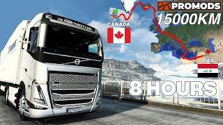 ETS2 ProMods Longest Delivery (Canada to Iraq) North America to Asia | Euro Truck Simulator 2