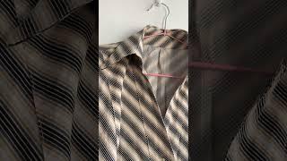 Vintage 90s Collared Button Up Shirt for Women Size L With Diagonal Stripes