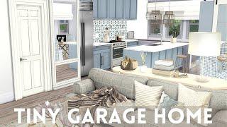 TINY GARAGE HOME for Aspiring Designer || Sims 4 || CC SPEED BUILD