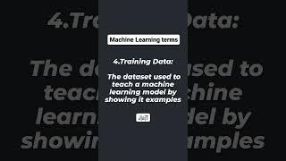 Machine learning terms 4. training data #education #machine #ailearning #aritificialintelligence