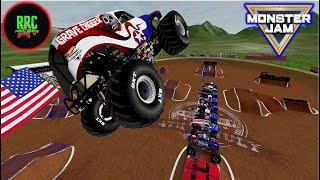 Monster Jam BeamNG Drive 46 Monster Truck 4th of July Freestyle Event With RRC Family Gaming!