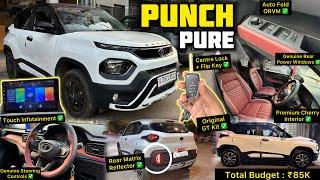 Tata Punch Pure Base To Top Modification with Price  Tata Punch Base Model To Top Model