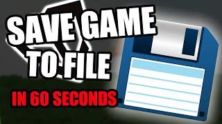 How to save game to file | Unity in 60 seconds