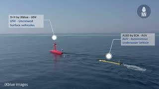 Seabed Warfare demonstration by iXblue DRiX USV and ECA Group A18D AUV