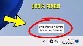 Fix unidentified network No internet access on windows 11 /10 | How To solve UNIDENTIFIED NETWORK ️