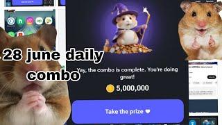 Hamster Combat 28 june 5M Daily combo win. Get hamster coin daily