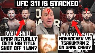 UFC 311 OFFICIAL! Merab vs Umar? Makhachev vs Tsarukyan 2? Jean Silva Returns? MMA News Reaction!