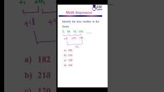 Identify the next number in the sequence #7 #mathsequences #mathstricks #maths #cseguru #sequence