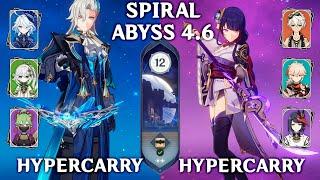 Neuvillette Hypercarry & Raiden Hypercarry. Spiral Abyss 4.6. Genshin Impact 4.6